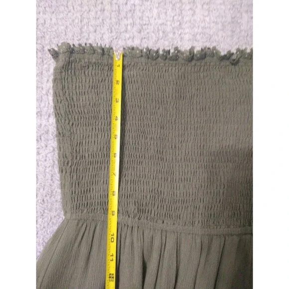 Zesica Maxi Sleeveless Dress Green Large Y2K Boho Cottagecore Beachy Feminine - Picture 9 of 10